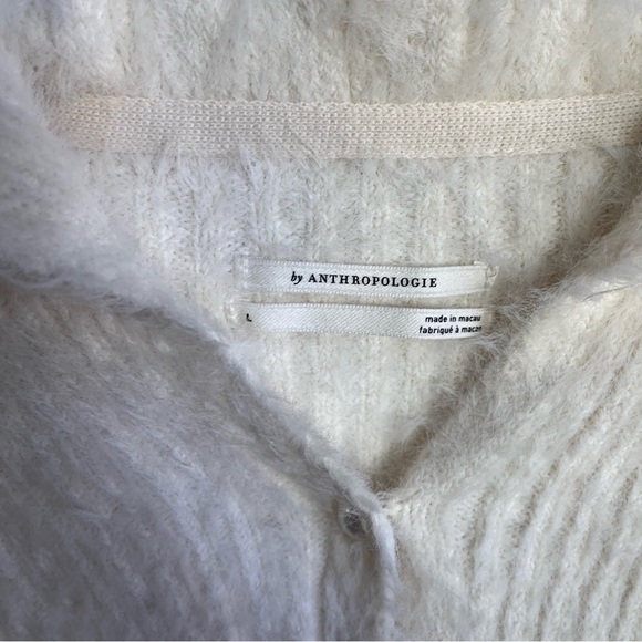 NWT Anthropologie Pearl Button Fuzzy Cardigan Sweater size L - Picture 12 of 15